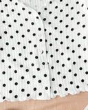 Tween Girls Polka Dot Knit Cardigan