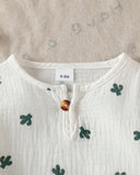 Baby Boy Summer Cactus Print T-Shirt & Green Crepe Shorts Set (2PCS)