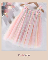 Baby Girl Elegant Pink Ombre Starry Moon Princess Dress