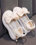 Premium White Girls Pearl Princess Sandals