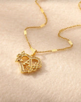 1pc Elegant Premium Quality Heart & Flower Alphabet Pendant Necklace