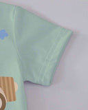 Baby Boy Cartoon Car & Animal Print T-Shirt & Shorts 2pcs Set