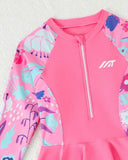 Tween Girls Pink Long Sleeve Swim Top and Pants