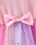 Girls Sleeveless Pink Starry Summer Dress