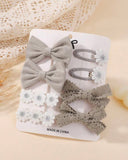 8pcs Cute Bowknot Hair Clips