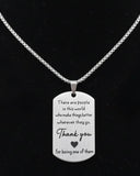 Men’s Meaningful Message Pendant Necklace – Thank You