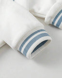 2pcs Baby Boy Animal Knit Pullover Sweatshirt & Dust Blue Winter Pants