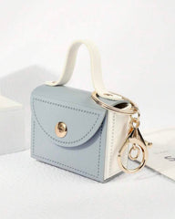 Leather Mini Bag with Holder ( White, Black, Green, Pink, Brown, Blue, Red, Beige)