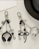 Love Music Headphone Heart Keychain - Bag Charm