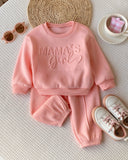 Baby Girl Pink Sweatshirt & Pants Set – 2-Piece Outfit