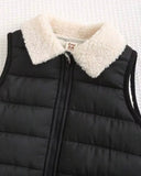 Baby Boy Sweatshirt, fleece-lined Pajts, and Grey vest jacket