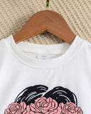 2 Pc Glasses Print Top & Straight Leg Pants (5 Colors)