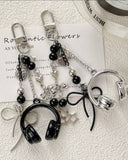 Love Music Headphone Heart Keychain - Bag Charm