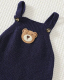 Newborn Baby Sweater Co-Ords Knit Cardigan & Suspender Romper Set