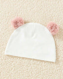 Baby Girl 3pcs Fleece Vest Set With Cute Embroidered Bear