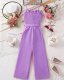 Tween Girls Purple Spaghetti Strap Jumpsuit