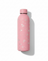 500ml Pink Rose Floral Insulated Stainless Steel Water Bottle