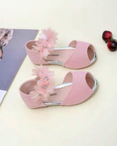 1 Pair Pink Princess Lace-Up Non-Slip Flat Sandals