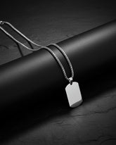 Men’s Urban Style Silver Tag Chain Necklace