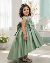 Green Rose Bow Princess Dress
