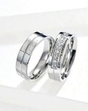 Custom Silver Premium Quality Inner and Outer Engraved Couple Rings