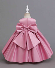 Pink Rose Bow Princess Dress