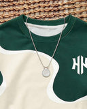 Young Boy Green Geometric Sweatshirt And Joggers Pants Set