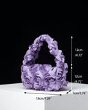Viral Purple Rose Pattern Elegant Handbag