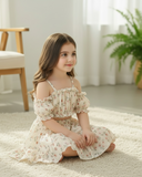 Girls’ 2pc Summer Floral Outfit Set – Camisole Top & Asymmetrical Hem Skirt