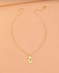 Mom and Baby Engraved Premium Pendant Necklace