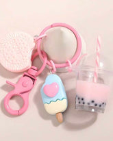 Mini Macaron Dessert Keychain- Bag Charm