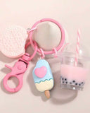Mini Macaron Dessert Keychain- Bag Charm
