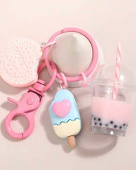Mini Macaron Dessert Keychain- Bag Charm