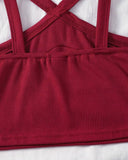 Girls Multi-Layer Tassel Halter Neck Summer Top