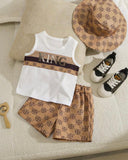 Baby Boy 3pc Summer King Printed Tank Top, Shorts & Matching Hat