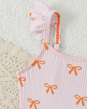 Baby Girls’ Bow Print One-Piece Swimsuit
