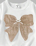 Tween Girls khaki Graphic Tee & Cargo Pants Set