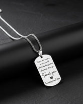 Men’s Meaningful Message Pendant Necklace – Thank You