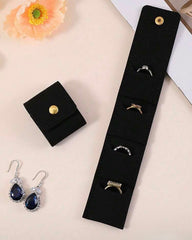 Cute Foldable Jewellery Storage (Beige, Grey, Black, Purple, Pink, Brown)