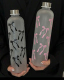 1000ml Bow Print Matte Water Bottle