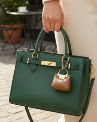 Mini PU Leather Bag – Coffee Brown Bag Charm