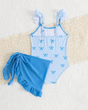 Baby Girls’ Bow Print One-Piece Swimsuit