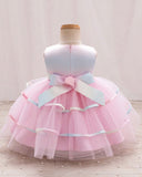 Baby Girl 3D Bow Pink Birthday Tulle Dress