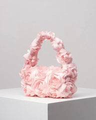Pink Rose Pattern Elegant Handbag