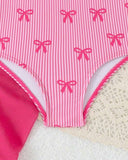Baby Girls’ Bow Print One-Piece Swimsuit
