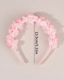 1pc Solid Color Floral Children Headbands