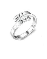 I Am Enough Ring (1 Pc) – Adjustable Hypoallergenic & Tarnish-Free