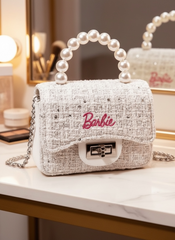 White Barbie Crossbody Chain Bag