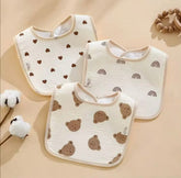 3pcs/Set U-Shaped Pure Cotton Bibs
