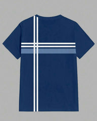 Men's Striped Crew Neck Short Sleeve Casual Versatile T-Shirt